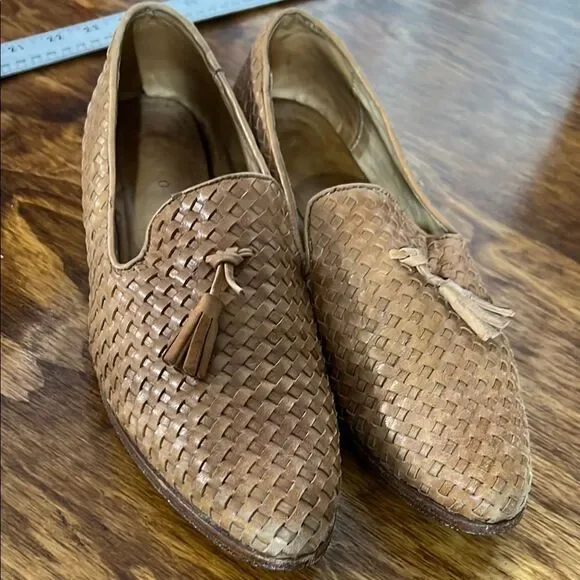 Nisolo Tan Woven Leather Loafers - Picture 2 of 10